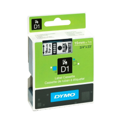 Cinta Plastica D1 Std 45803 Neg/Blan. 19mm Dymo