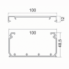 Cablecanal Unicanal 100X50mm. s/Sep. Interno Marfil FDC 100/50 Hellermann Tyton