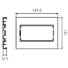 Bastidor Plano Faceplate Unicanal Marfil FDC/EFP Hellermann Tyton