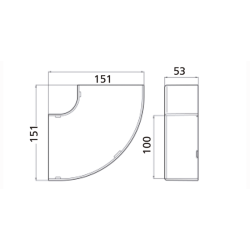 Curva Plana Unicanal s/Sep. Interno Marfil FDCP TAP Hellermann Tyton