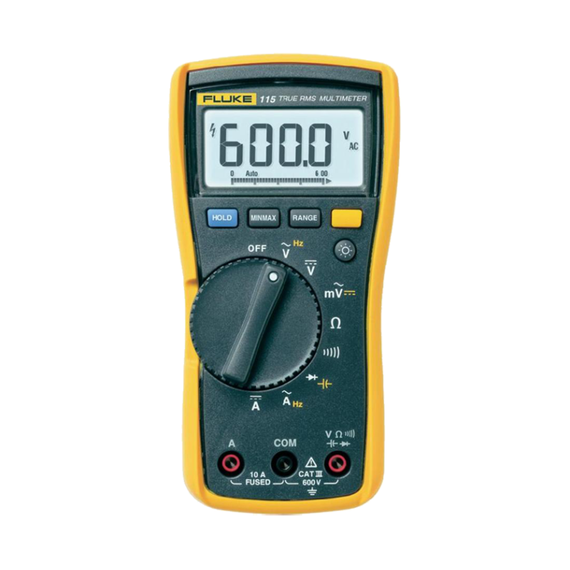 Multimetro TRMS, 600V ca/cc, 10A ca/cc, capacidad, frecuencia Fluke 115