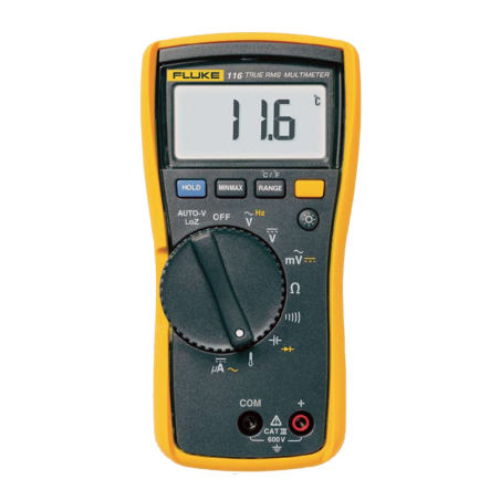 Multimetro TRMS, 600V ca/cc, LoZ, capacidad, frecuencia, temperatura, microA  Fluke 116