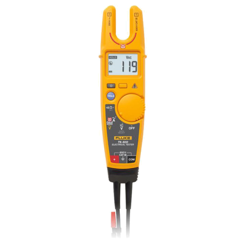 Comprobador Electrico, 600Vca/cc, 200Aca FieldSense T6-600 Fluke