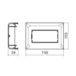 Caja Porta Face Plate Unicanal s/Sep. Interno MAFP Hellermann Tyton