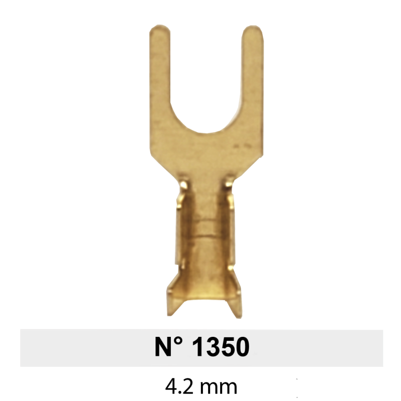 Terminal de Laton Horquilla  4,2mm Nº 1350 LCT