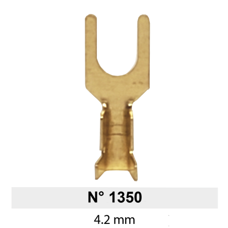 Terminal de Laton Horquilla  4,2mm Nº 1350 LCT