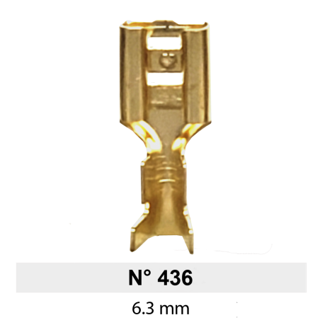 Terminal de Laton Pala Hembra 6,3mm Nº 436 LCT