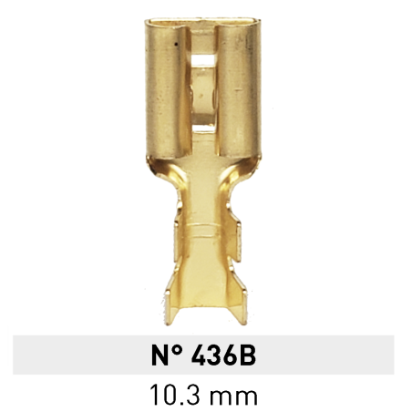 Terminal de Laton Pala Hembra 10,3mm Nº 436B LCT