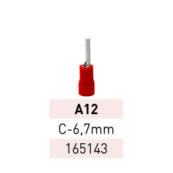 Terminal Preaislado Pin C6.7mm A12 RJ Ref.165143 LCT