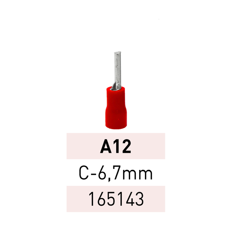 Terminal Preaislado Pin C6.7mm A12 RJ Ref.165143 LCT