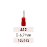 Terminal Preaislado Pin C6.7mm A12 RJ Ref.165143 LCT