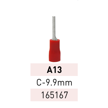 Terminal Preaislado Pin C9.9mm A13 RJ Ref.165167 LCT