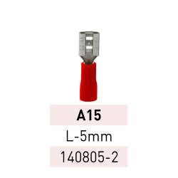 Terminal Preaislado Pala H. L-5mm A15 RJ Ref.140805-2 LCT
