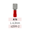 Terminal Preaislado Pala H. L-6,3mm A16 RJ Ref.42599-2 LCT