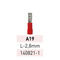 Terminal Preaislado Pala H. L-2,8mm A19 RJ Ref.140821-1 LCT