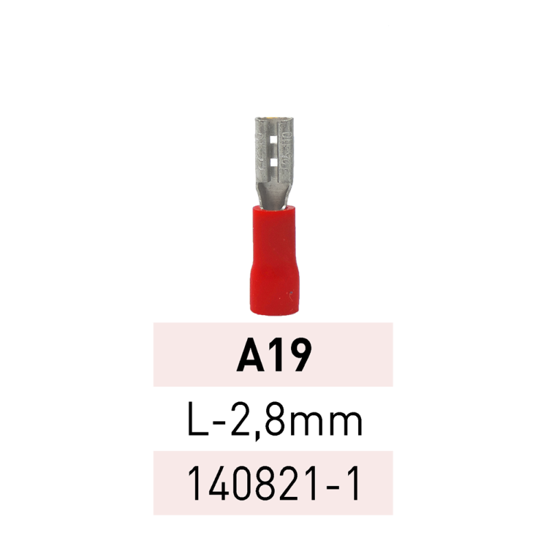 Terminal Preaislado Pala H. L-2,8mm A19 RJ Ref.140821-1 LCT