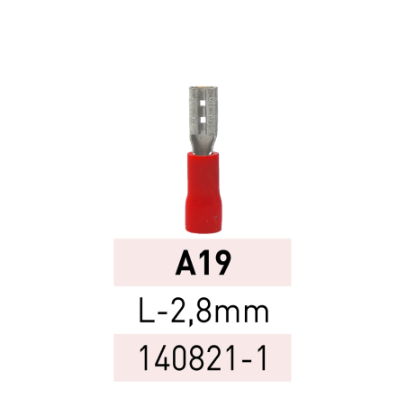Terminal Preaislado Pala H. L-2,8mm A19 RJ Ref.140821-1 LCT