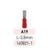 Terminal Preaislado Pala H. L-2,8mm A19 RJ Ref.140821-1 LCT
