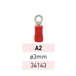 Terminal Preaislado Ojal Ø 3mm A2 RJ Ref.34143 LCT