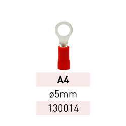 Terminal Preaislado Ojal Ø 5mm A4 RJ Ref.130014 LCT