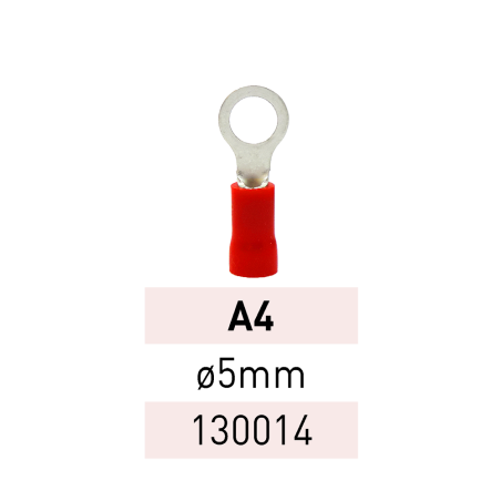 Terminal Preaislado Ojal Ø 5mm A4 RJ Ref.130014 LCT