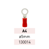 Terminal Preaislado Ojal Ø 5mm A4 RJ Ref.130014 LCT