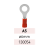 Terminal Preaislado Ojal Ø 6mm A5 RJ Ref.130054 LCT