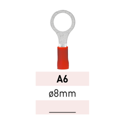 Terminal Preaislado Ojal Ø 8mm A6 RJ LCT