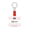 Terminal Preaislado Ojal Ø 8mm A6 RJ LCT