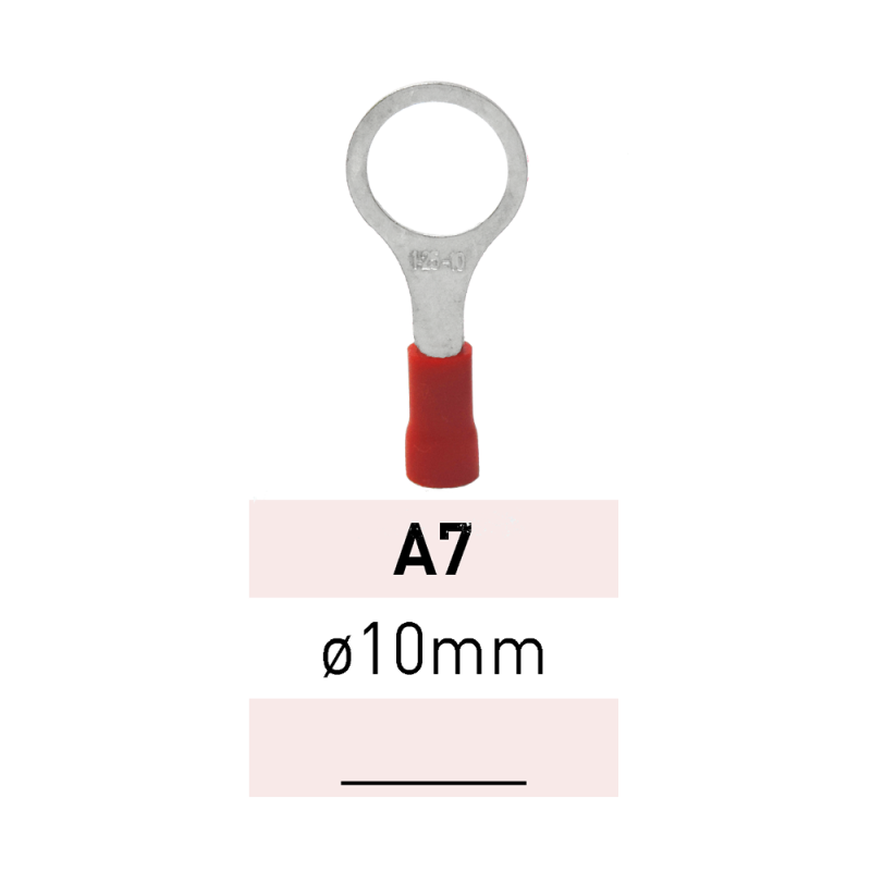 Terminal Preaislado Ojal Ø 10mm A7 RJ LCT