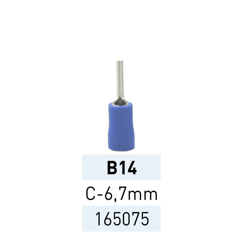 Terminal Preaislado Pin C6.7mm B14 AZ Ref.165075 LCT