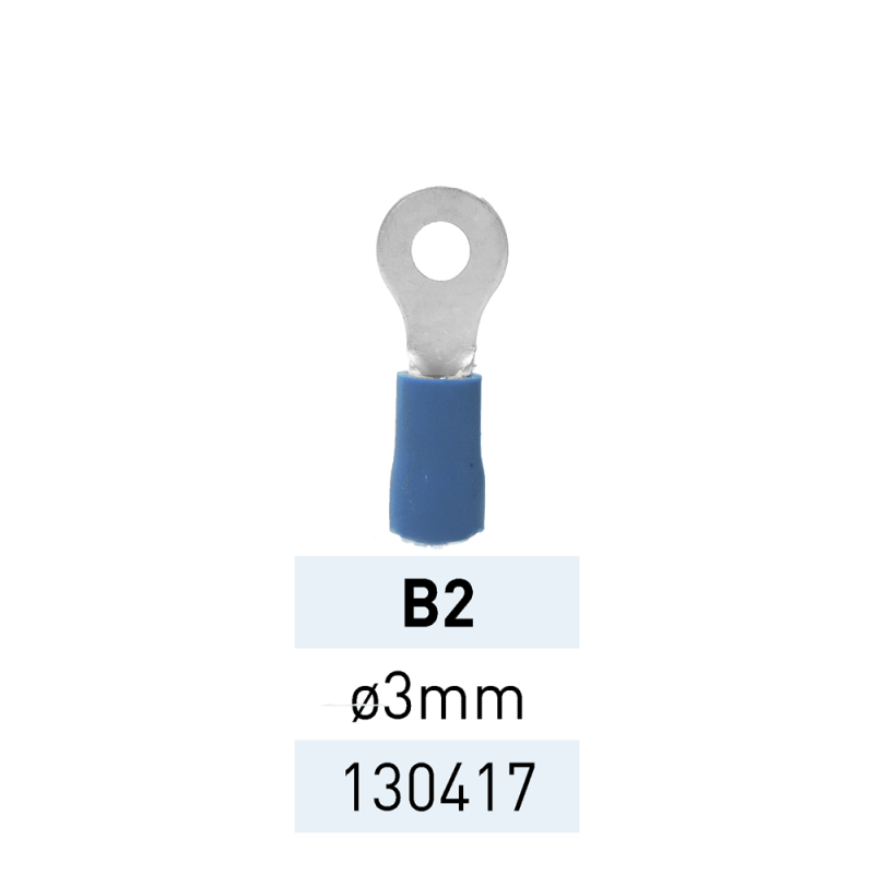 Terminal Preaislado Ojal Ø 3mm B2 AZ Ref.130417 LCT