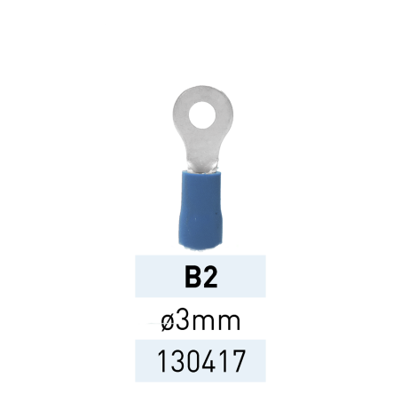 Terminal Preaislado Ojal Ø 3mm B2 AZ Ref.130417 LCT