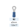 Terminal Preaislado Ojal Ø 3mm B2 AZ Ref.130417 LCT