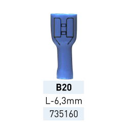 Terminal Preaislado Pala H. Aislada B20 AZ Ref.735160 LCT