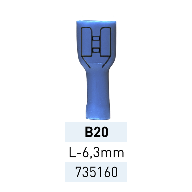 Terminal Preaislado Pala H. Aislada B20 AZ Ref.735160 LCT