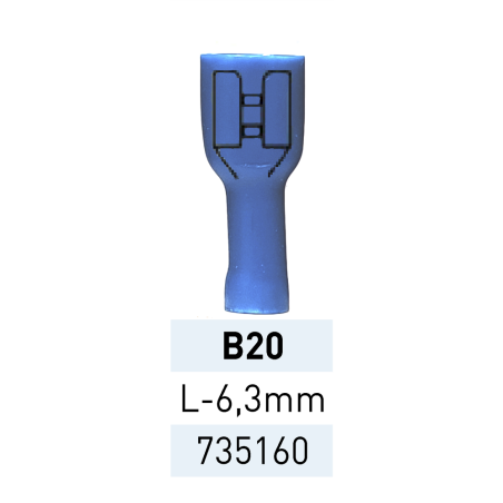 Terminal Preaislado Pala H. Aislada B20 AZ Ref.735160 LCT