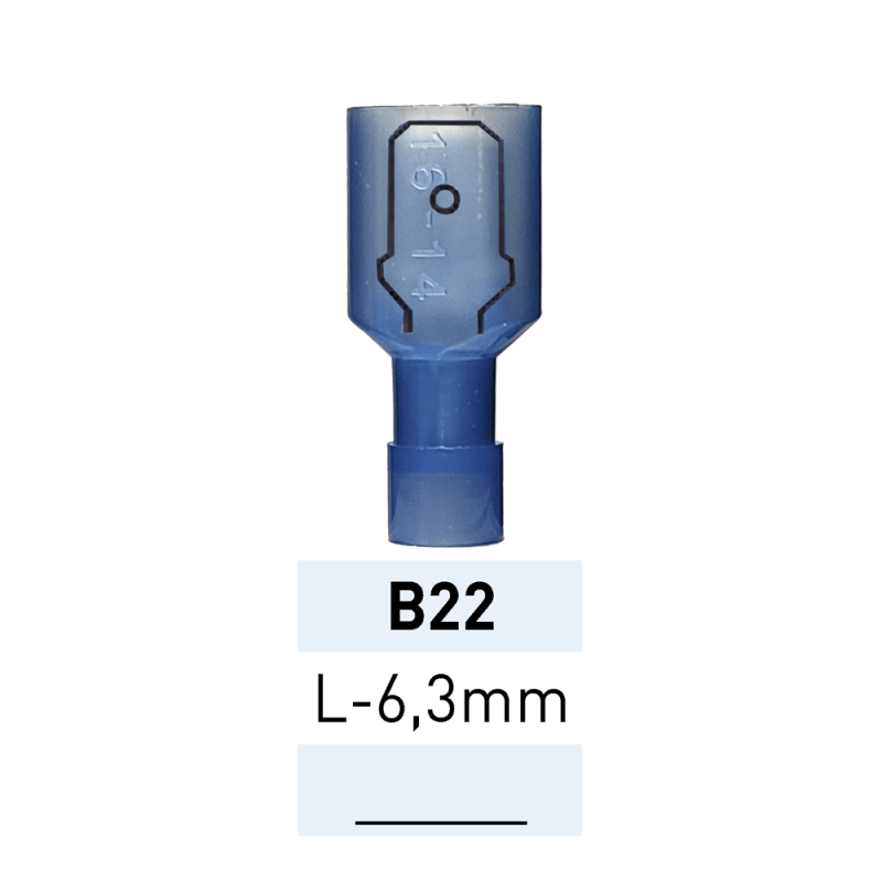 Terminal Preaislado Pala M. Aislada B22 AZ  LCT