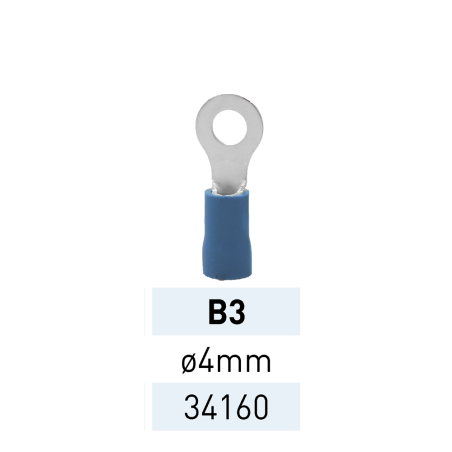 Terminal Preaislado Ojal B3 AZ Ref.34160 LCT