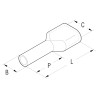 Puntera Tubular p/ 2 Conductores CTD 0,75 , 0,75mm² Cel LCT