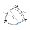 Abrazadera para  Pilar Domiciliario. Ø 48mm Max. LCT