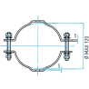 Abrazadera para  Poste Ø120mm Con Escote LCT