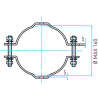 Abrazadera para  Poste Ø160mm Con Escote LCT