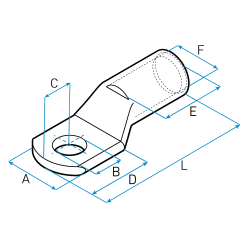 Terminal de Cu Estañado SCC 1,5mm², 5/32" LCT