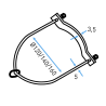 Abrazadera para  Poste Ø160mm. p/Pkd-20/20p/20C LCT