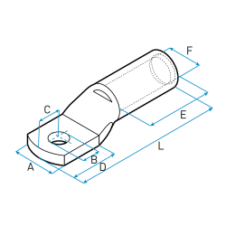 Terminal de Cu Estañado. Placa Compacta CMP 120mm² LCT