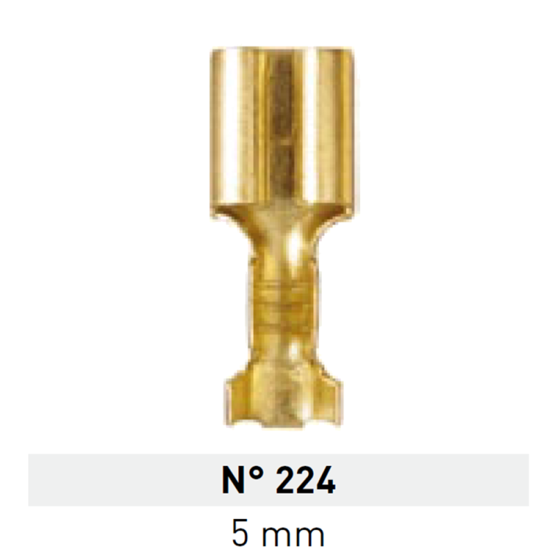 Terminal de Laton Pala Hembra 5mm Nº 224 LCT