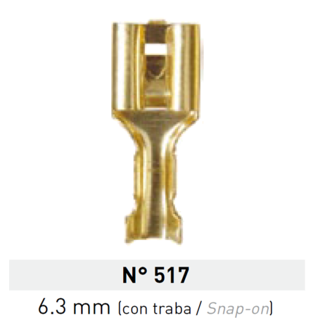 Terminal de Laton Pala Hembra 6,3mm Nº 517 LCT