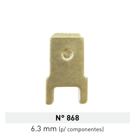 Lengüeta de Laton Pala Macho 6,3mm  Nº 868 LCT