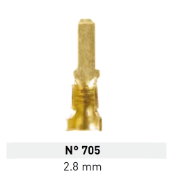 Terminal de Laton Pala Macho 2,8mm Nº 705 LCT